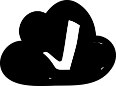 Cloud With Check Mark Line Tracing Svg Vector, Free Vectors File